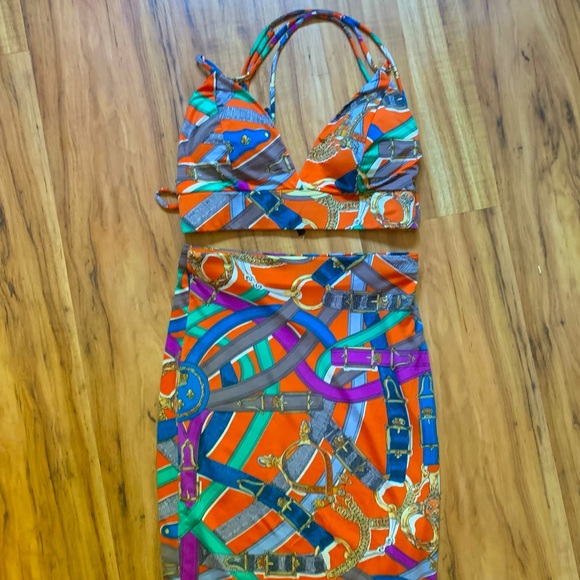 Wow Couture 2 Piece Bikini Top and Skirt - Picture 5 of 14